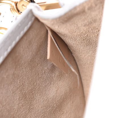 Chloe Calfskin Suede Lizard Embossed Small Nile Bracelet Bag Light Cloud 7 of 9