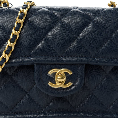 Chanel Caviar Quilted Mini Sweet Classic Flap Navy Blue 10 of 10