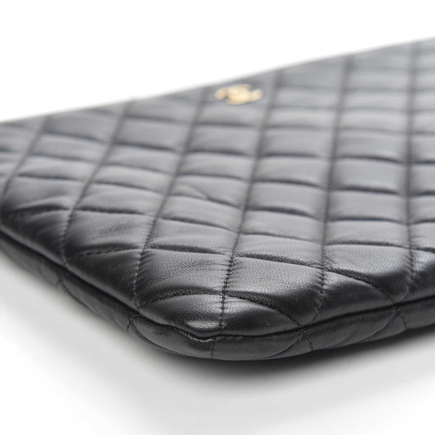 Chanel Lambskin Quilted Medium Cosmetic Case Black 8 of 12