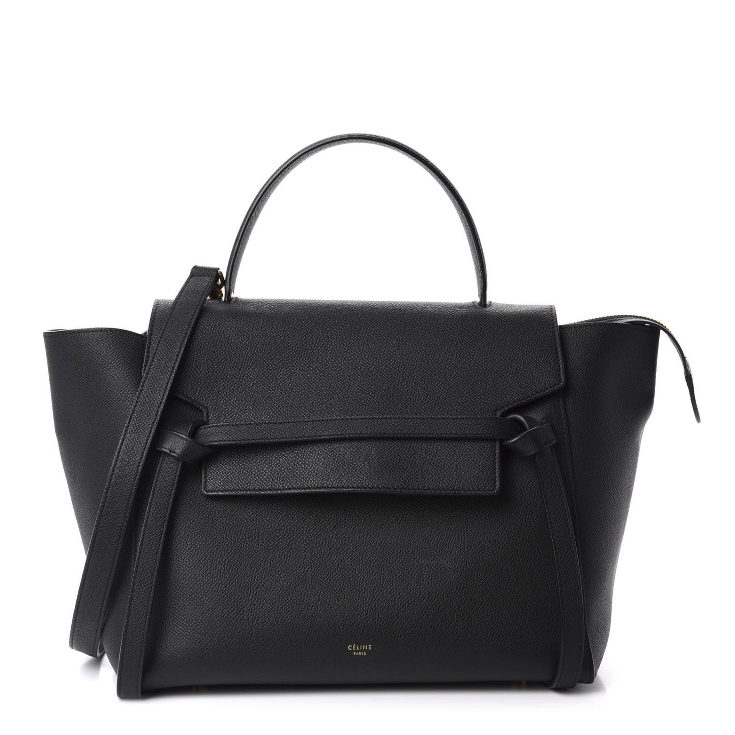 Grained Calfskin Mini Belt Bag Black