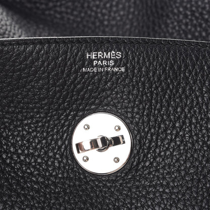 Hermes Taurillon Clemence Lindy 34 Black 6 of 13