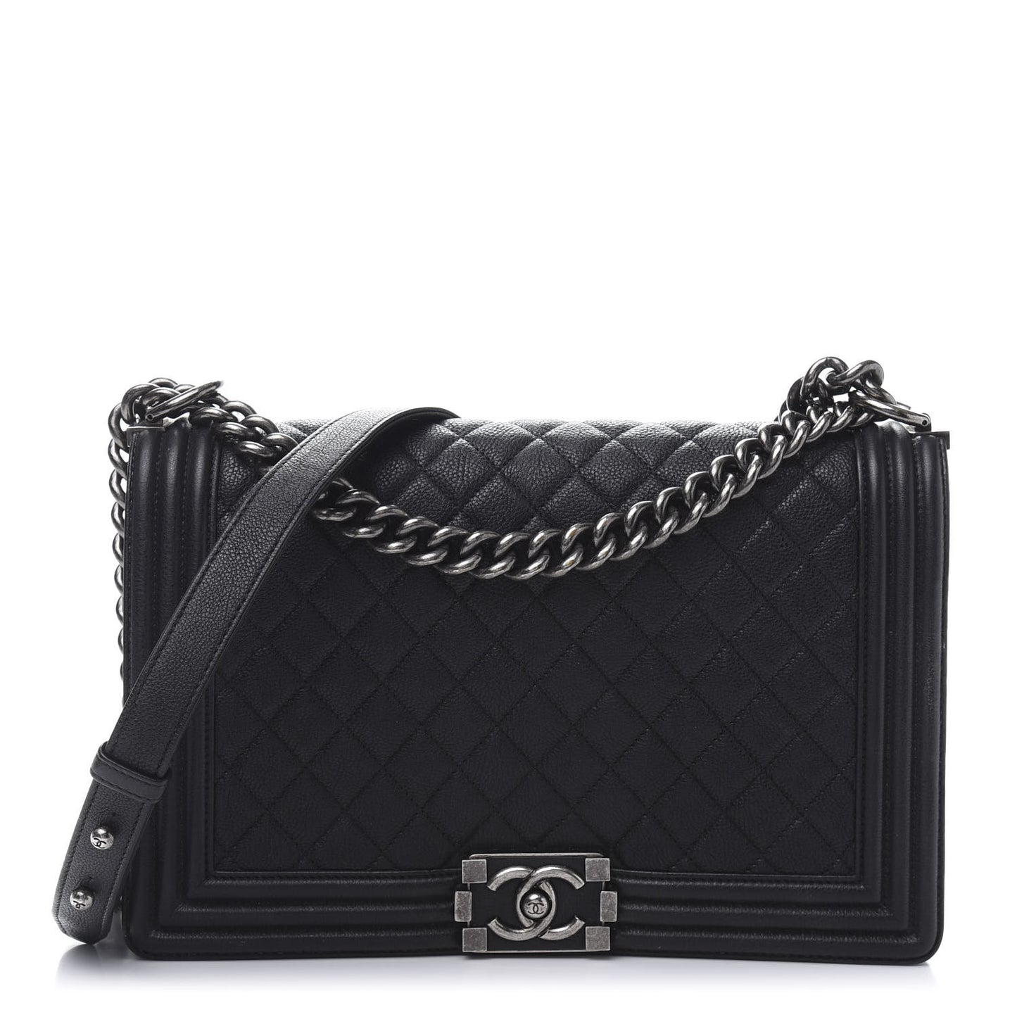 Caviar Quilted New Medium Boy Flap Black