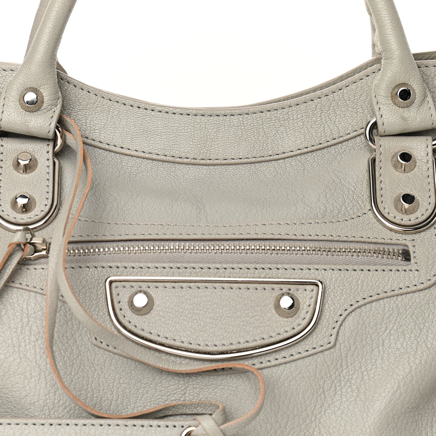 Balenciaga Chevre Silver Metallic Edge Hardware City Gris Glace 8 of 10