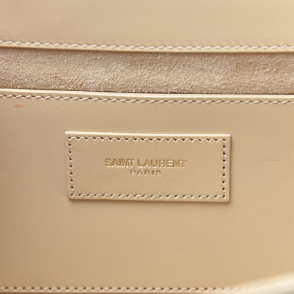 Saint Laurent Calfskin Classic Monogram Tassel Clutch Nude Powder 6 of 9