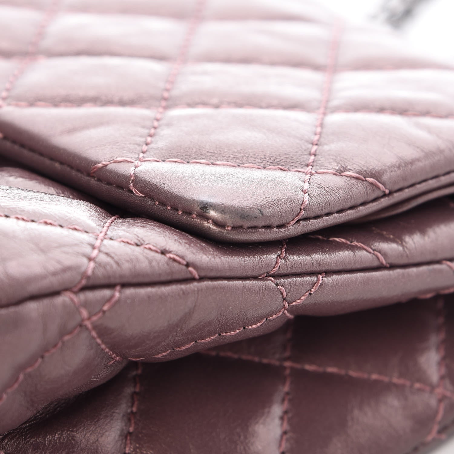 Chanel Metallic Aged Calfskin Quilted 2.55 Reissue 226 Flap Rose Fonce 10 of 11