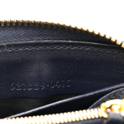 Gucci Canvas Azalea Calfskin Horsebit 1955 Zip Around Wallet Beige Blue 8 of 9
