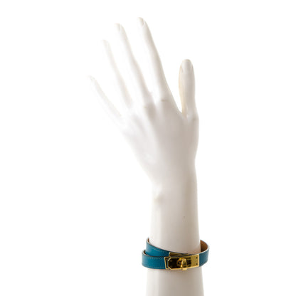 Hermes Swift Kelly Double Tour Bracelet M Bleu Izmir 2 of 6
