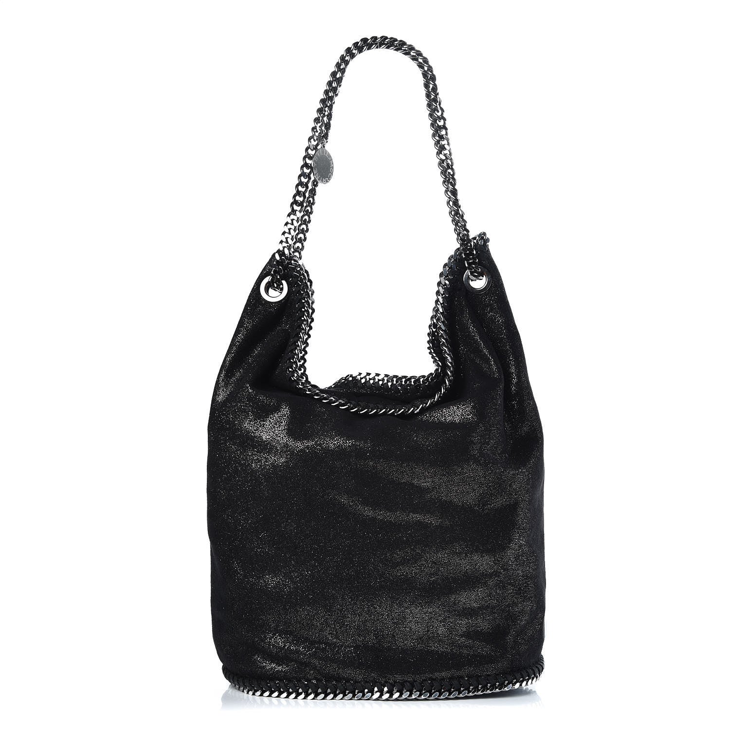 Stella McCartney Shaggy Deer Big Falabella Bucket Bag Black 1 of 8