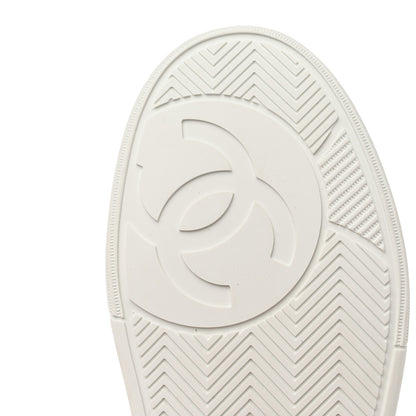 Chanel Calfskin Womens CC Logo Sneakers 40 White 9 of 10