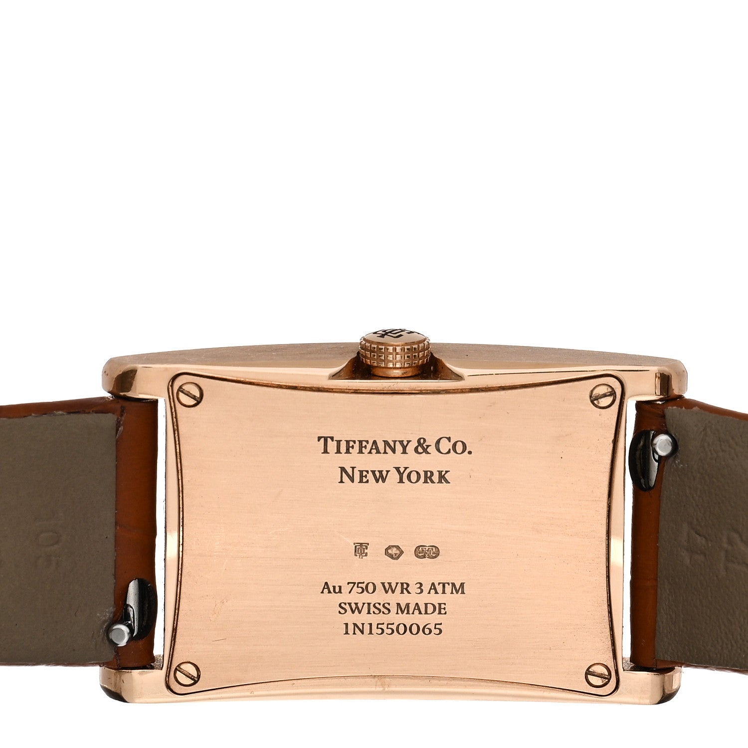 Tiffany 18K Yellow Gold Alligator 22mm East West Quartz Watch 4 of 5