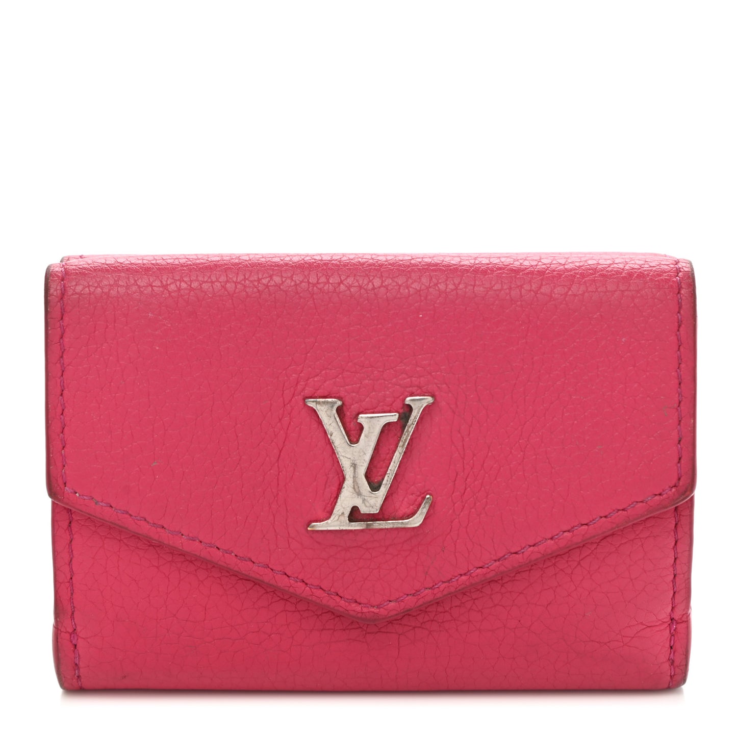 Calfskin Lockmini Wallet Hot Pink