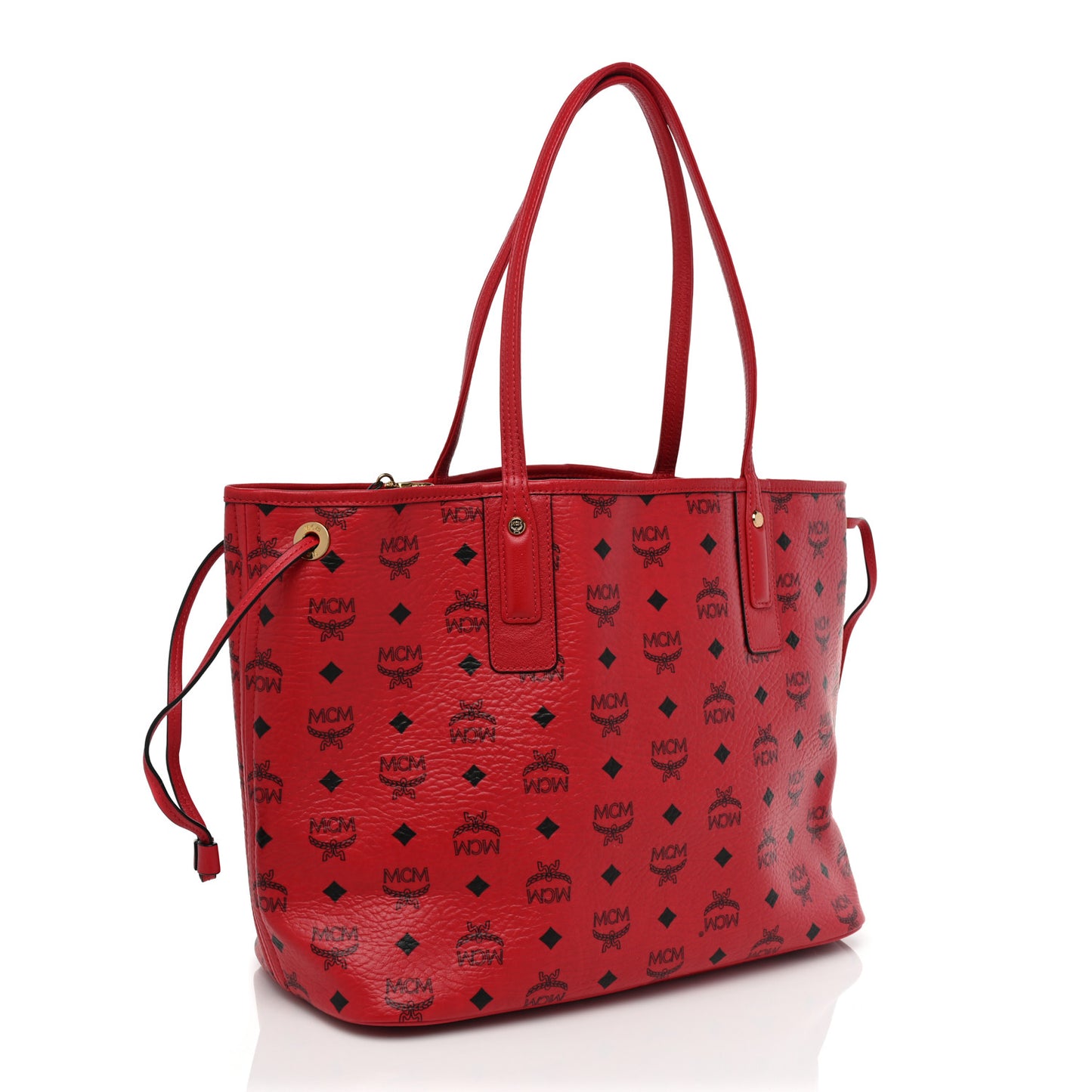 Visetos Medium Liz Reversible Shopper Tote Ruby Red
