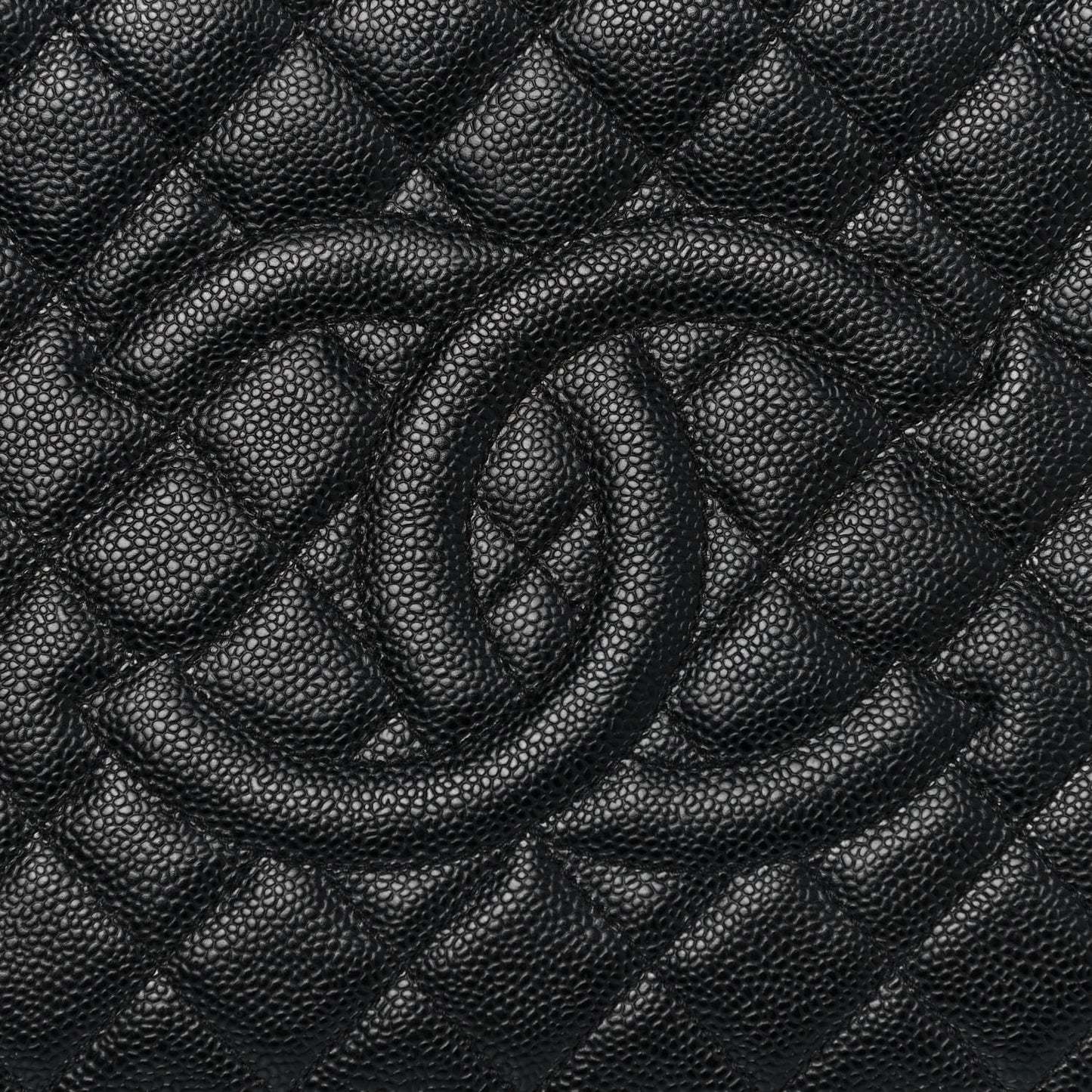 Caviar Quilted Grand Shopping Tote GST Black