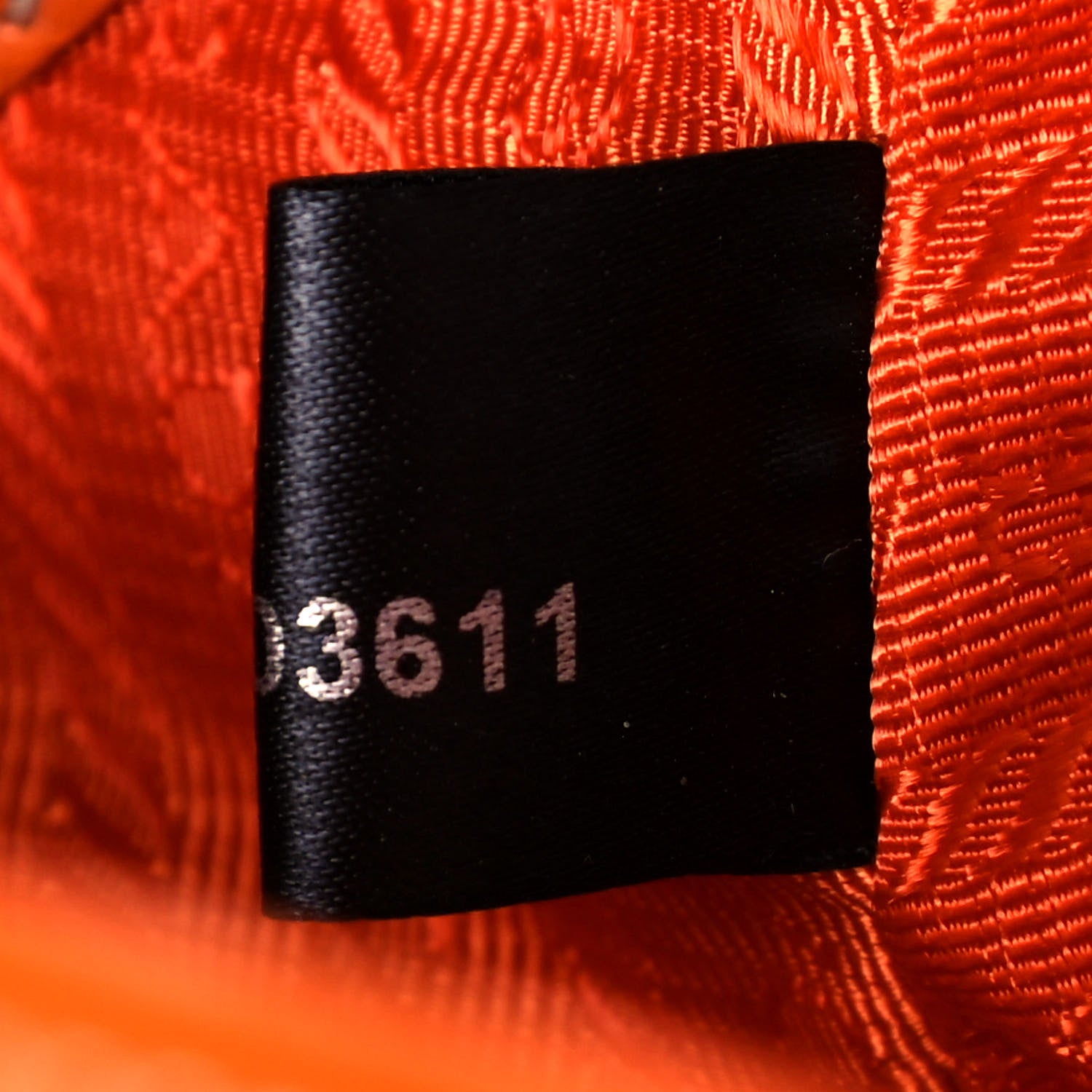 Prada Vitello Daino Lizard Shoulder Bag Orange 7 of 16