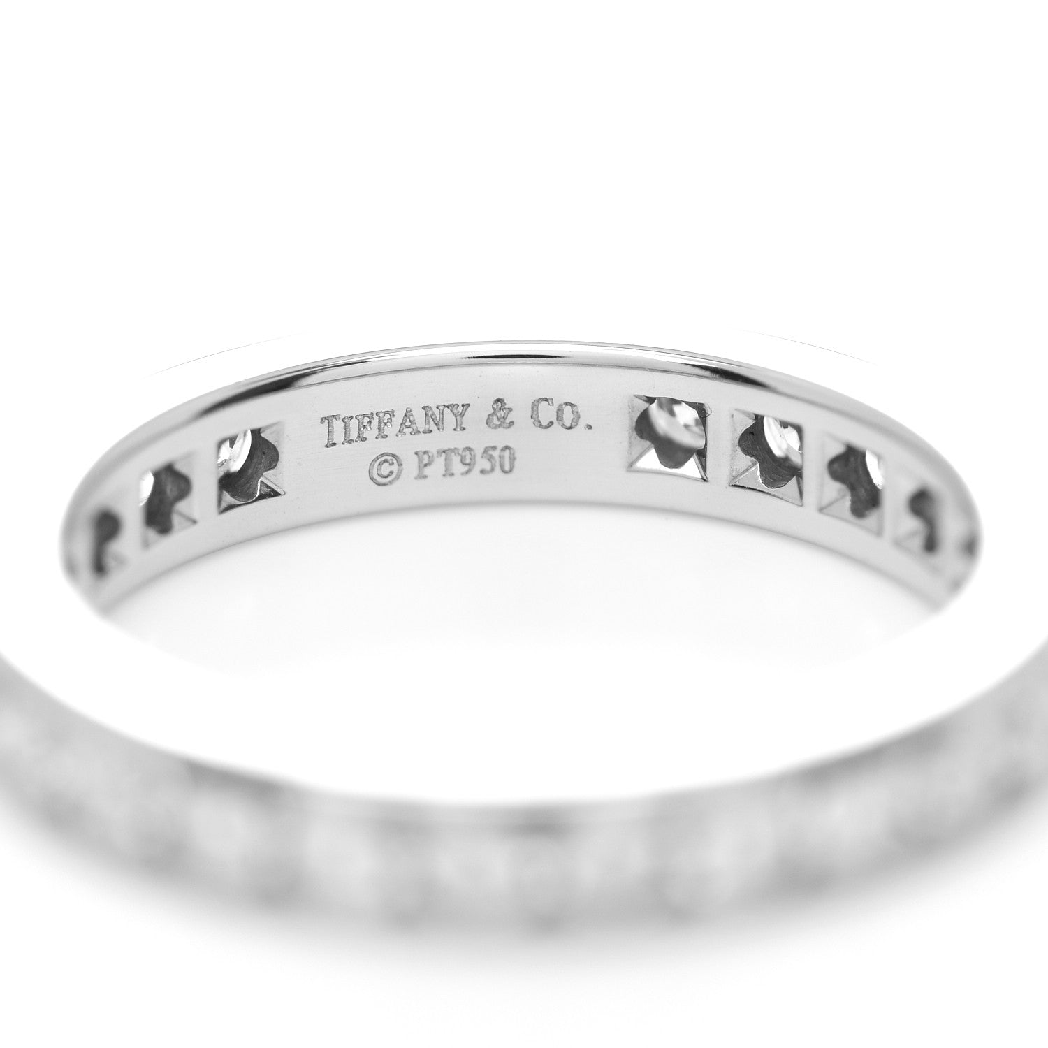 Tiffany Platinum Diamond Full Circle Wedding Band Ring 49 5 4 of 5