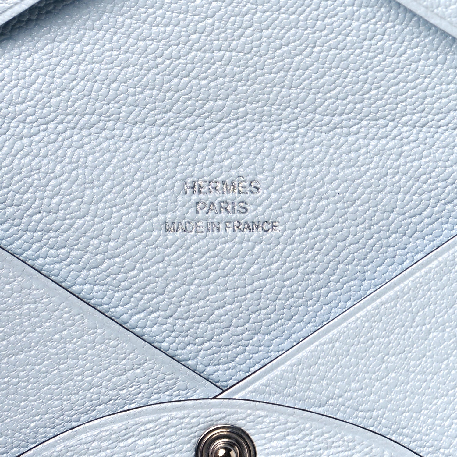 Hermes Chevre Mysore Calvi Card Case Bleu Brume 5 of 8