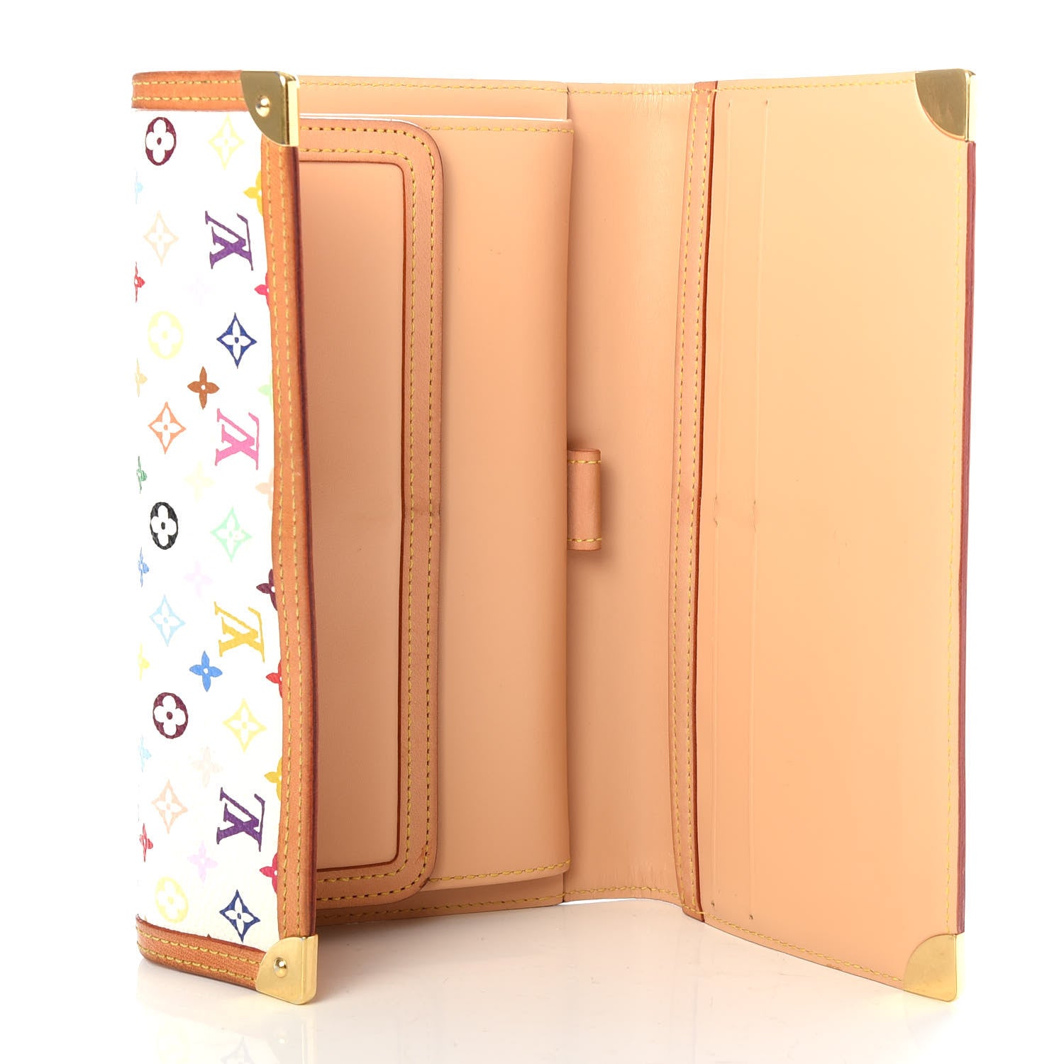 Louis Vuitton Monogram Multicolor Porte Tresor International Wallet White 5 of 8