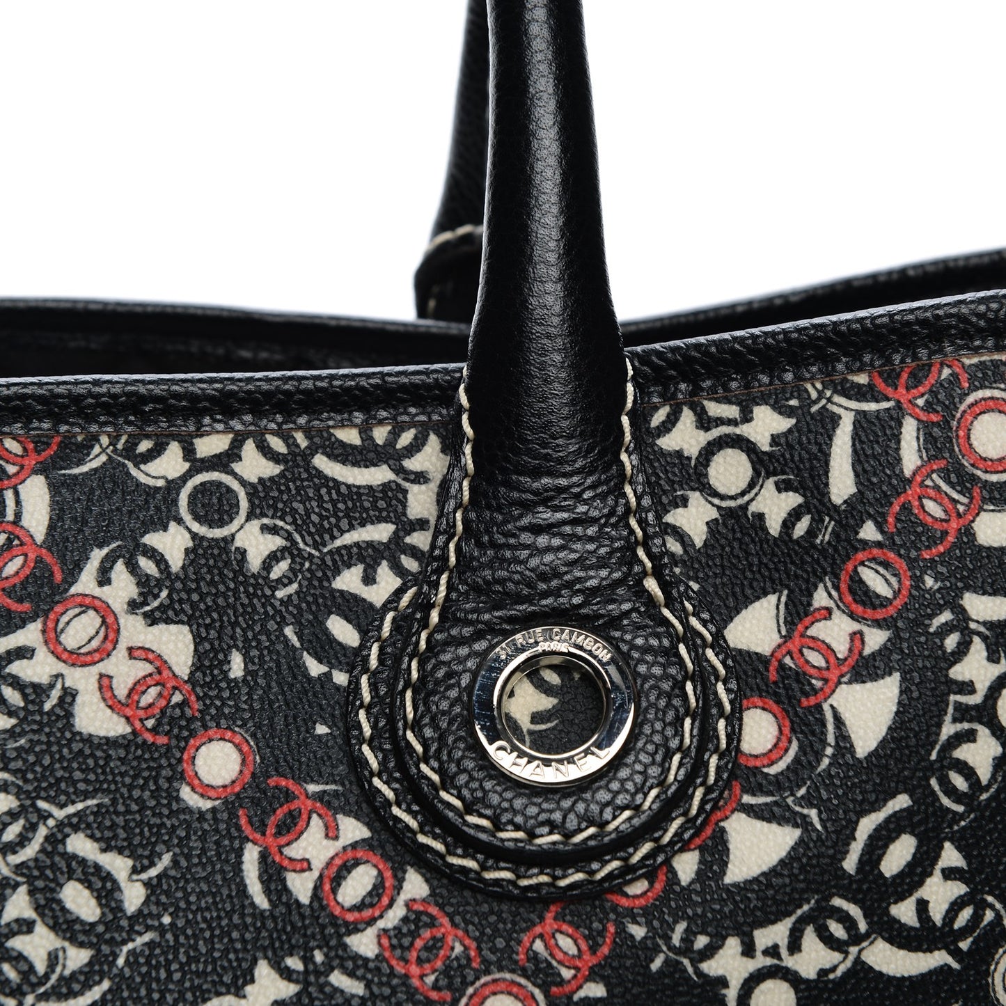 Coated Canvas Coco Tote Black