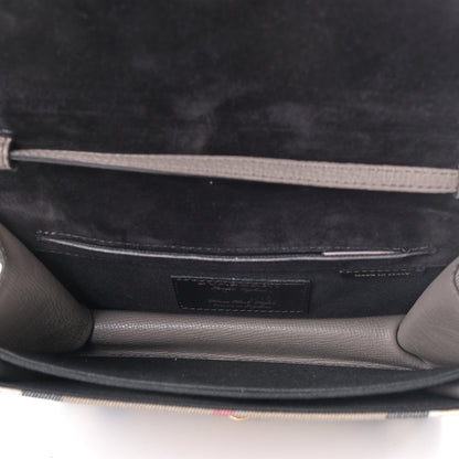 Burberry Derby Calfskin House Check Small Macken Crossbody Bag Light Grey Melange 4 of 4
