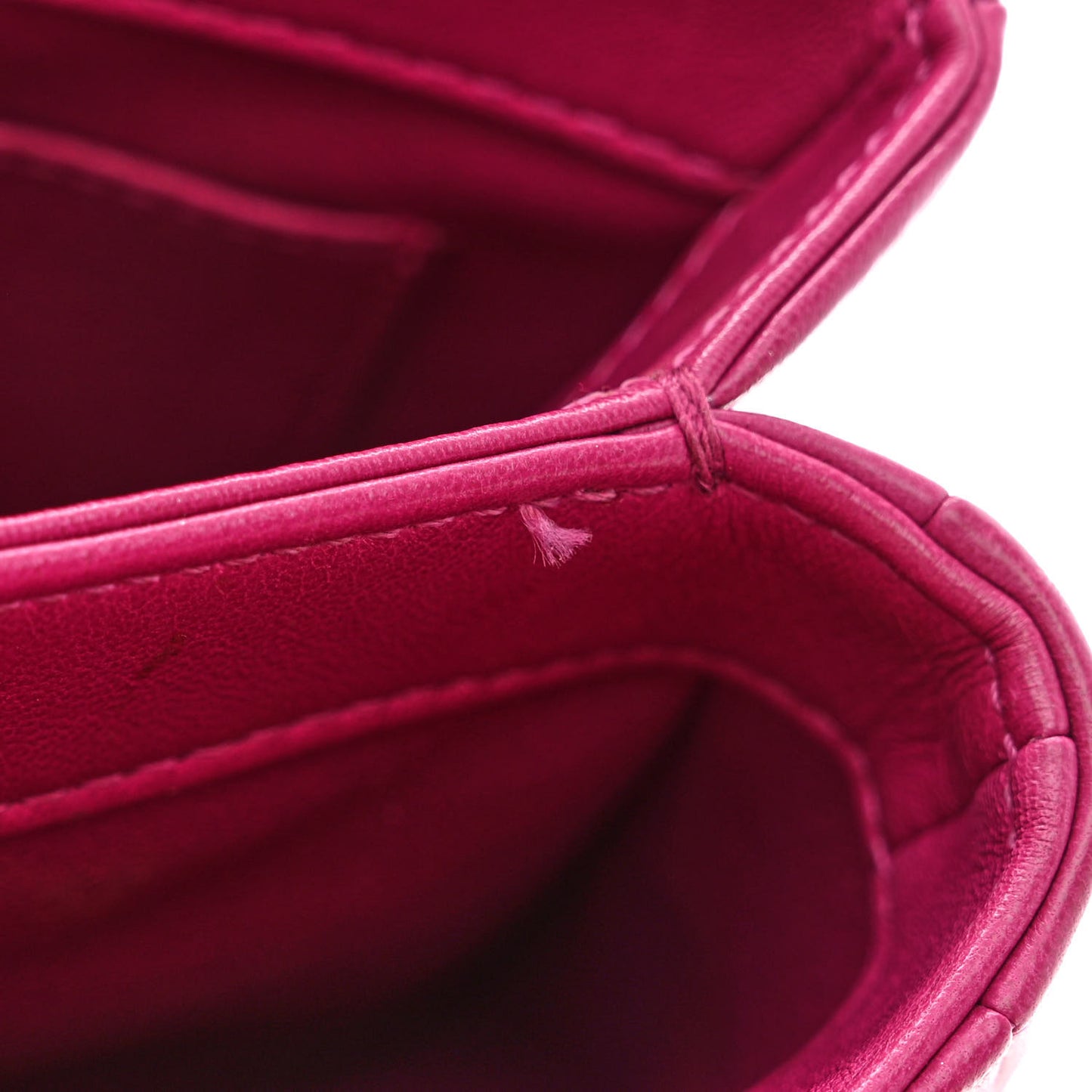 Lambskin Quilted Small Trendy CC Flap Dual Handle Bag Dark Pink