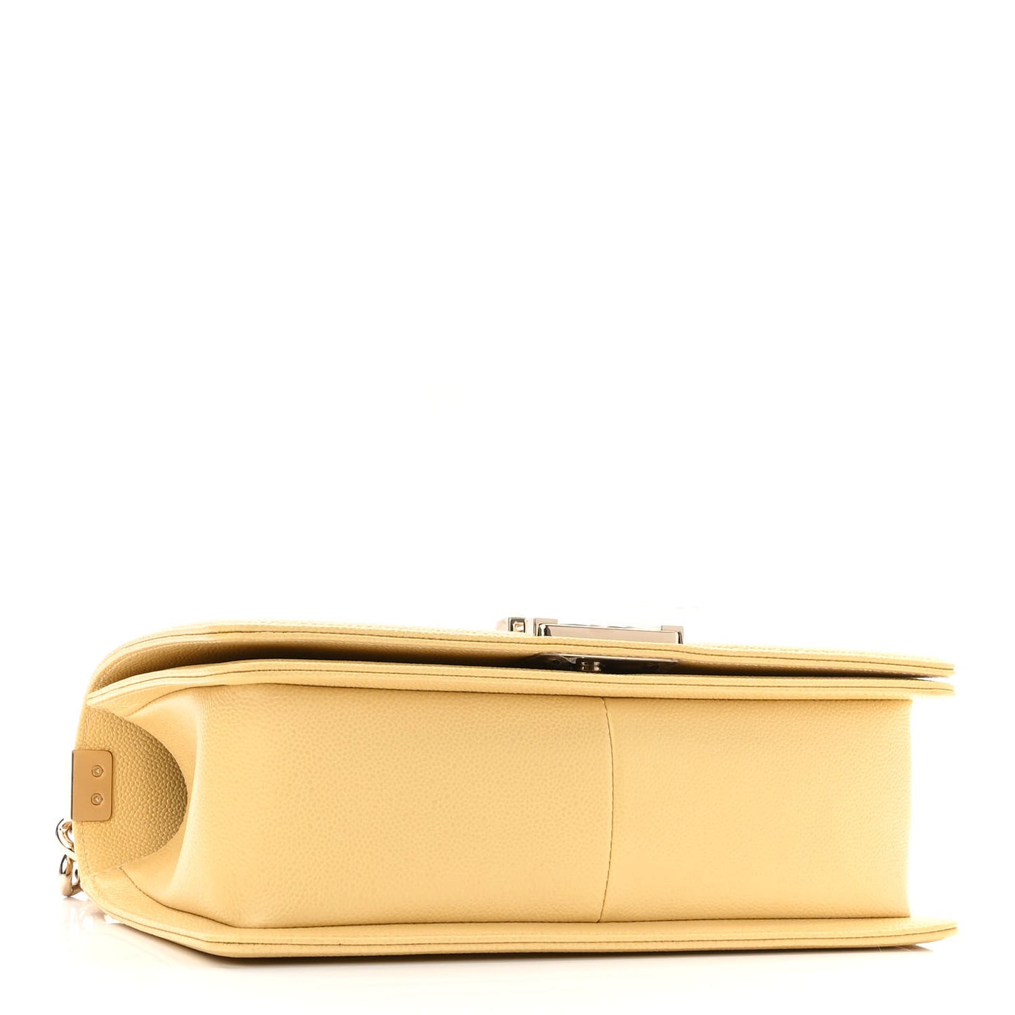 Caviar Quilted Medium Boy Flap Yellow