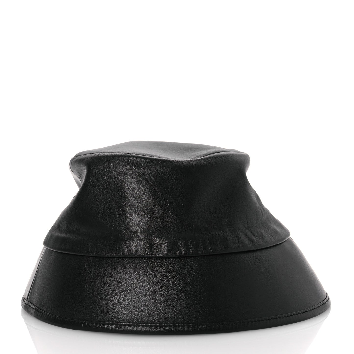 Lambskin CC Bucket Hat M Black