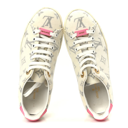 Louis Vuitton Technical Fabric Calfskin Monogram Frontrow Sneakers 35.5 Pink 2 of 10