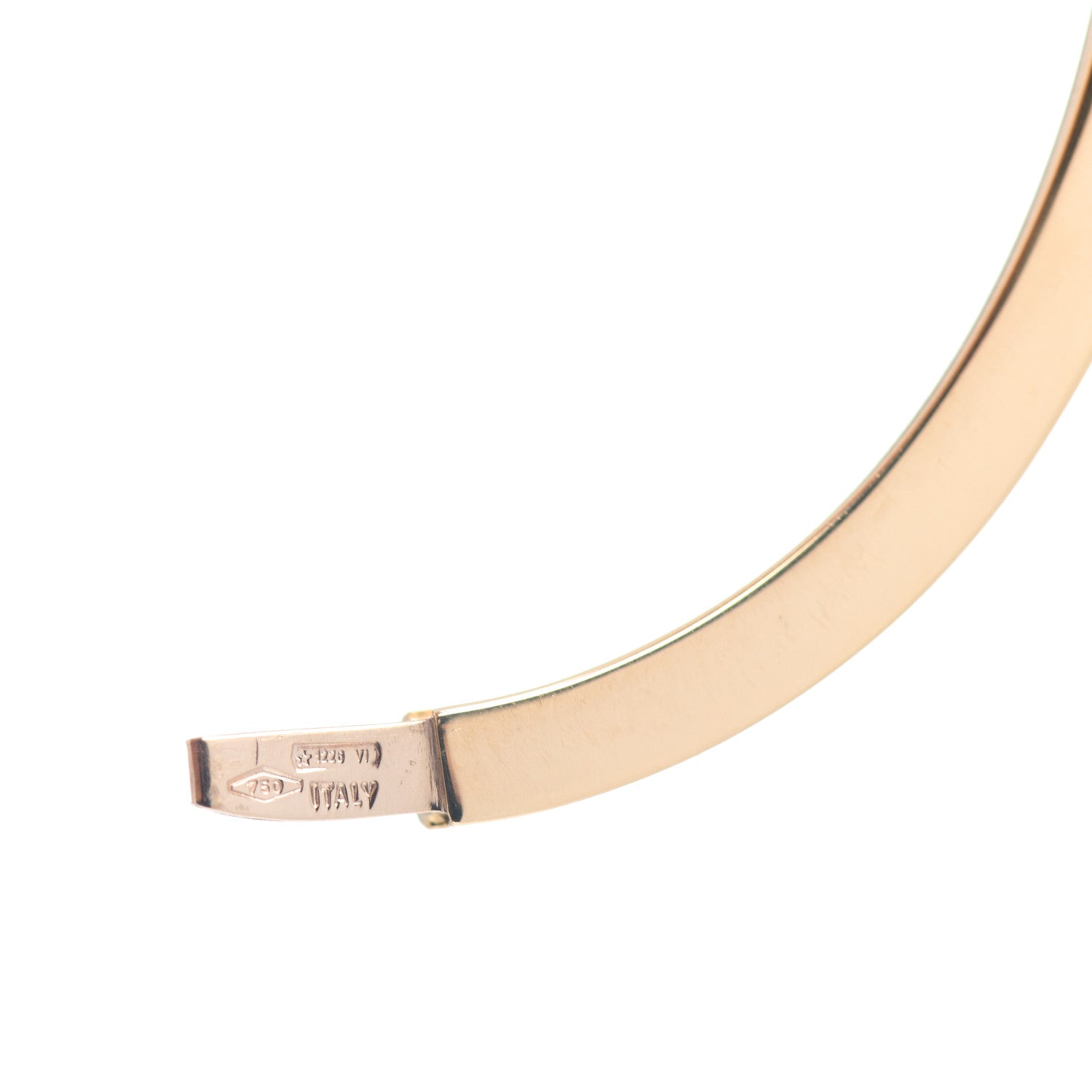 Roberto Coin 18K Yellow Gold Diamond Wave Bangle Bracelet 5 of 5