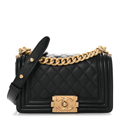 Chanel Lambskin Quilted Small Boy Flap Black 1 of 12