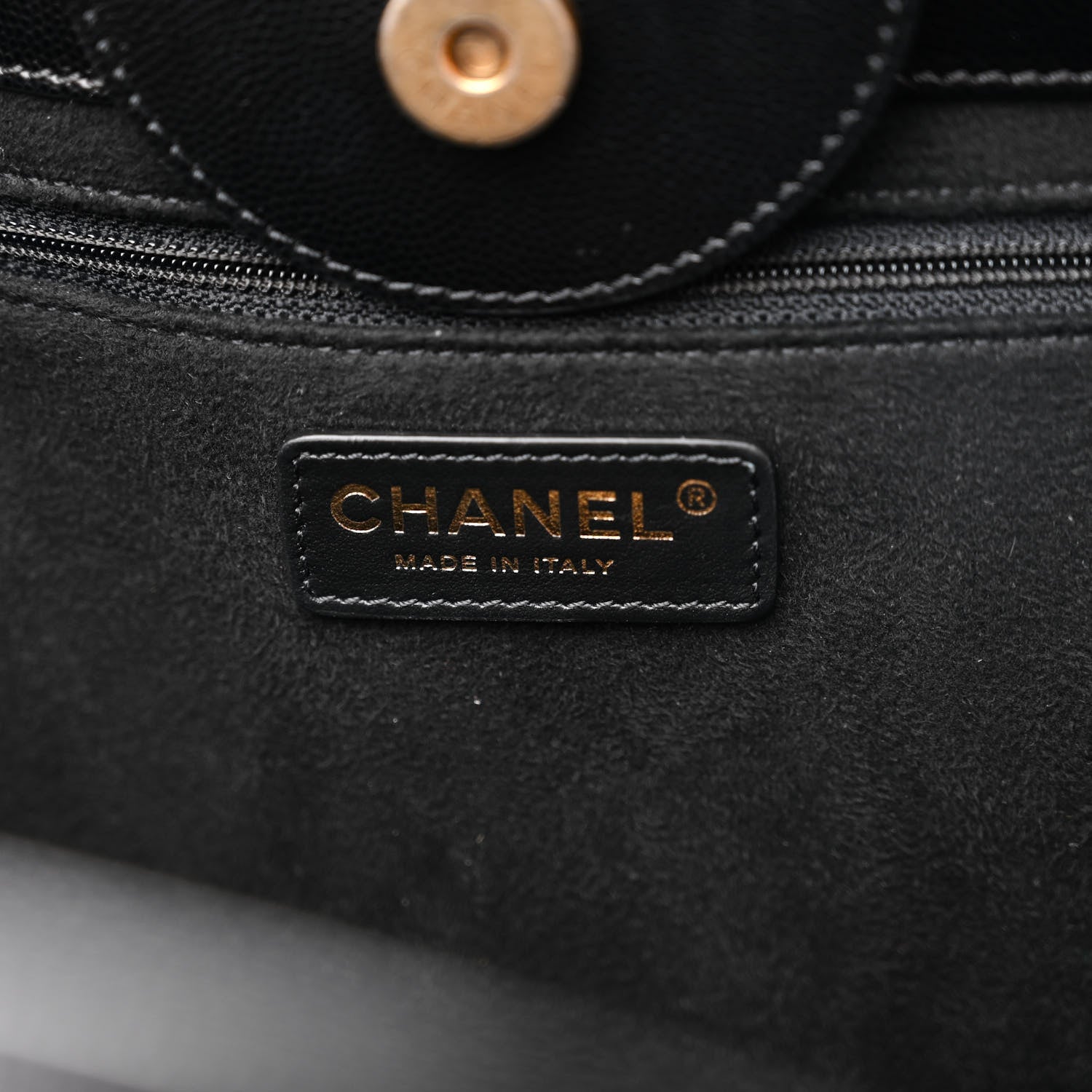 Chanel Caviar Small Studded Deauville Tote Black 6 of 10