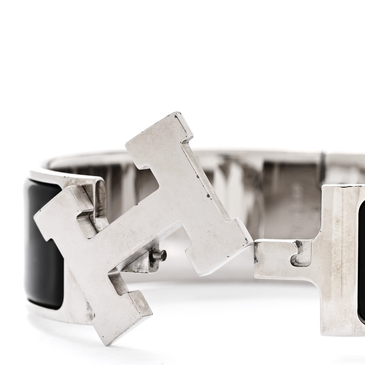 Hermes Enamel Wide Clic Clac H Bracelet GM Black 5 of 6