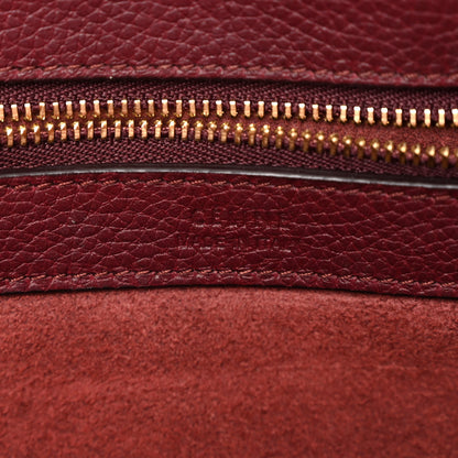 Celine Soft Grained Calfskin Small Belt Cabas Phantom Burgundy 11 of 19