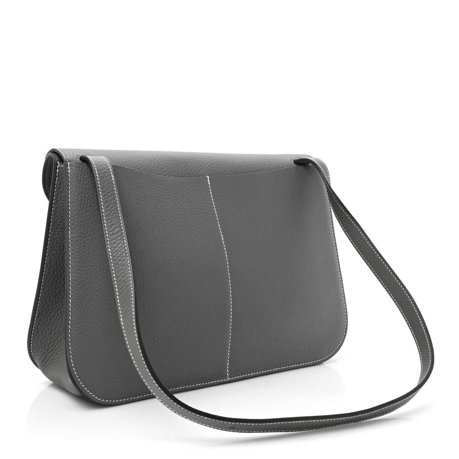 Hermes Taurillon Clemence Halzan 31 GM Gris Meyer 3 of 10