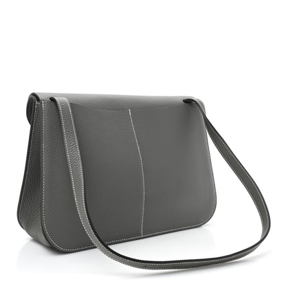 Hermes Taurillon Clemence Halzan 31 GM Gris Meyer 3 of 10