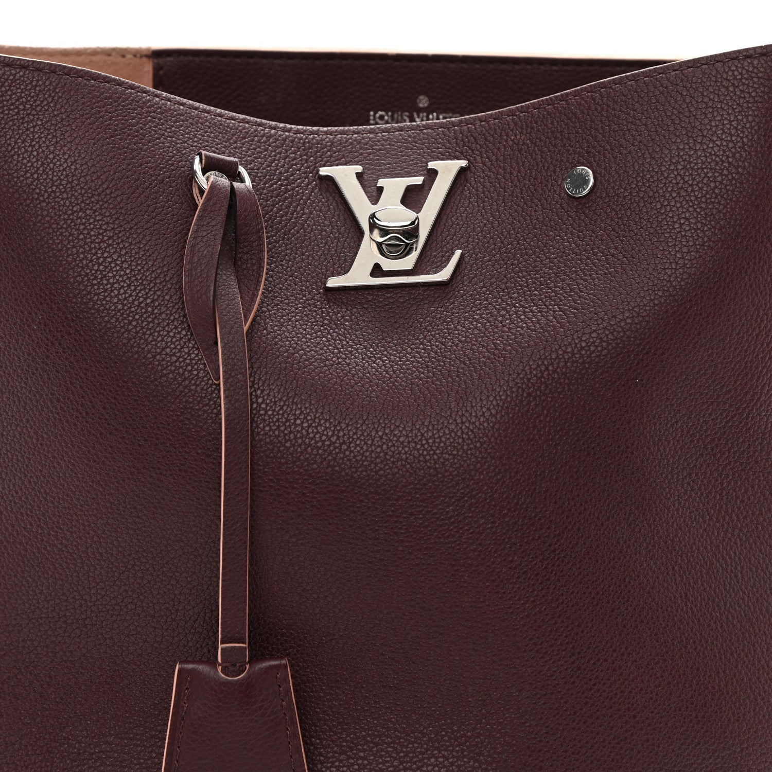 Louis Vuitton Calfskin Lockme Bucket Prune 10 of 16
