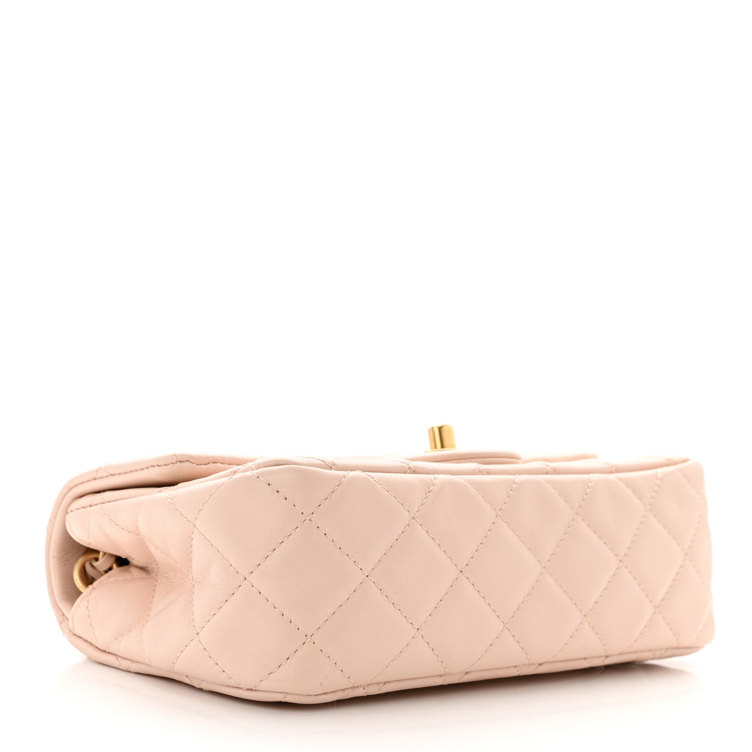 Chanel Lambskin Quilted Mini Pearl Crush Rectangular Flap Light Beige 4 of 11
