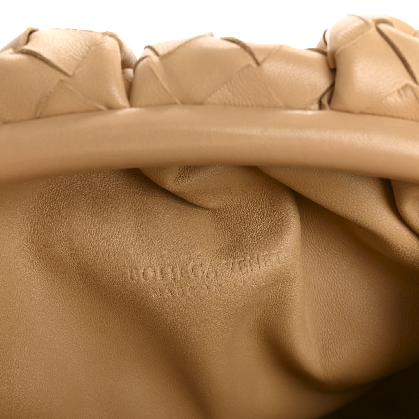 Nappa Maxi Intrecciato The Pouch Oversized Clutch Almond