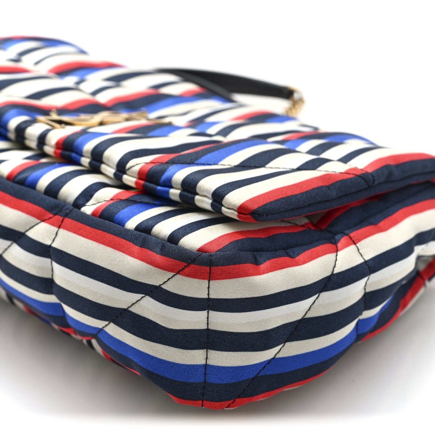 Silk Striped Monogram Medium Jamie Blue Multicolor