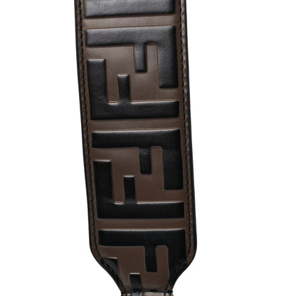 Fendi Calfskin FF 1974 Embossed Mini Strap You Maya Black 6 of 9