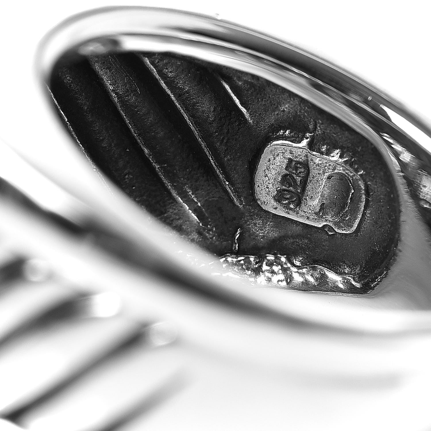 David Yurman Sterling Silver Diamond Cable Cigar Band Ring 54 6.75 6 of 6