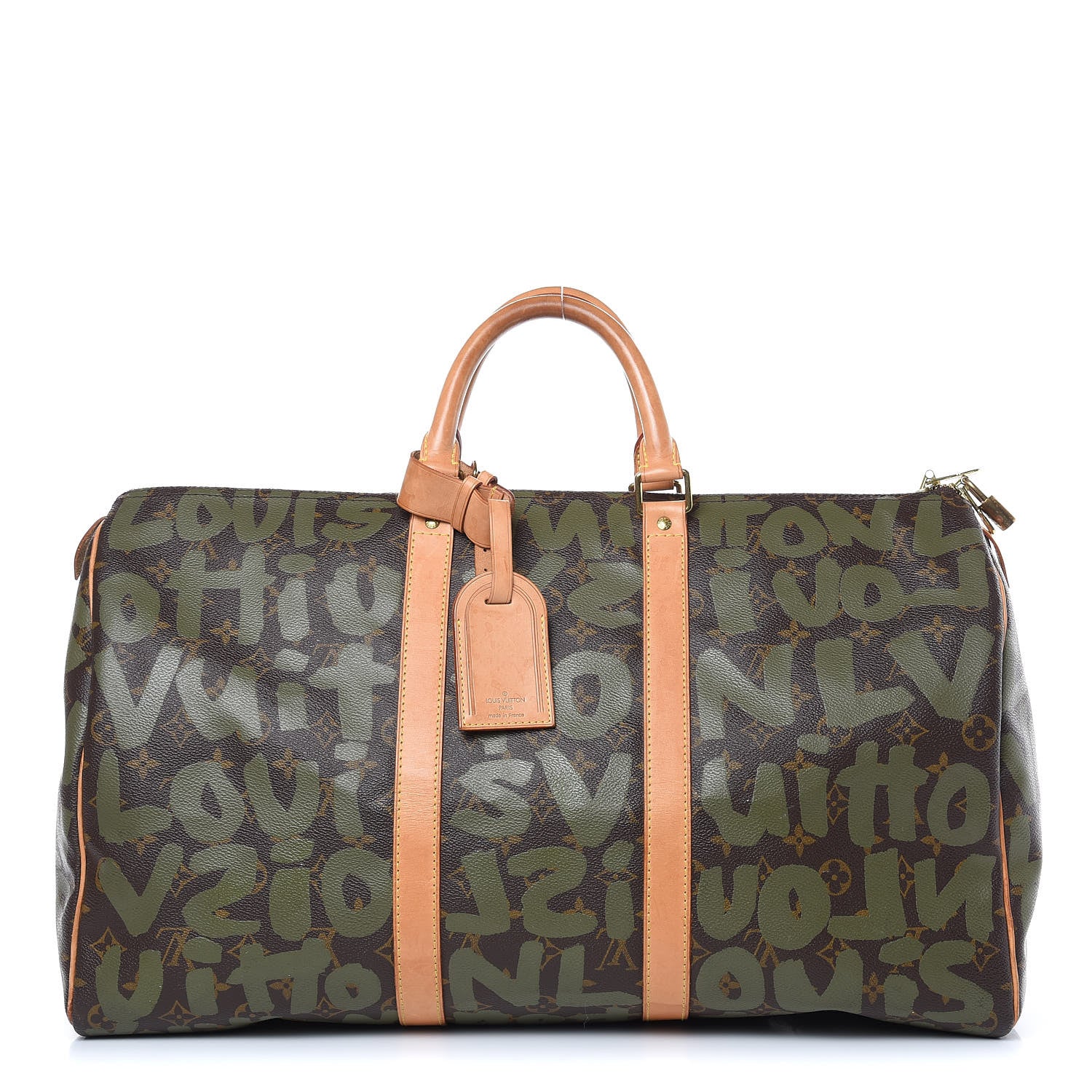 Louis Vuitton Graffiti Keepall 50 Kaki 1 of 16