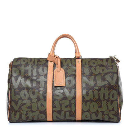 Louis Vuitton Graffiti Keepall 50 Kaki 1 of 16