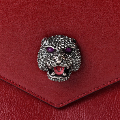 Gucci Calfskin Animalier Medium Shoulder Bag Cerise 7 of 7