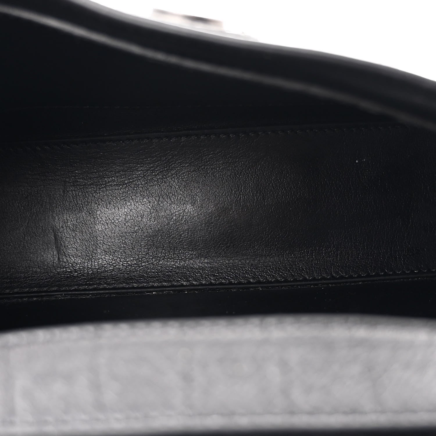 Balenciaga Extra Supple Calfskin Crocodile Embossed Monochrome XS Downtown Shoulder Bag Black 5 of 12