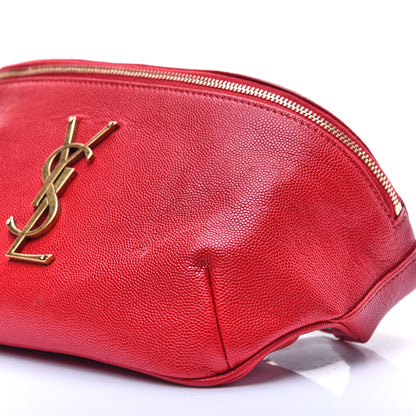 Saint Laurent Grain De Poudre Monogram Belt Bag Rouge Eros 8 of 13