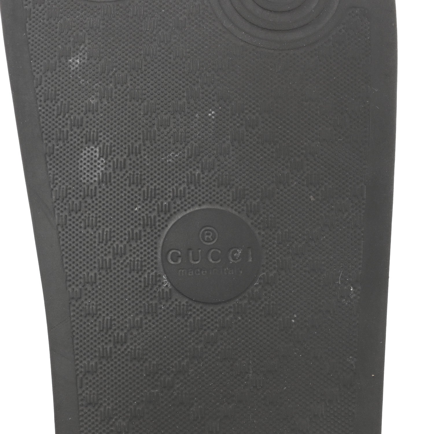 Gucci Rubber GG Monogram Perforated Womens Slide Sandals 40 Black 8 of 10