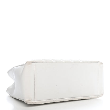 Chanel Caviar Quilted Grand Shopping Tote GST White 4 of 14
