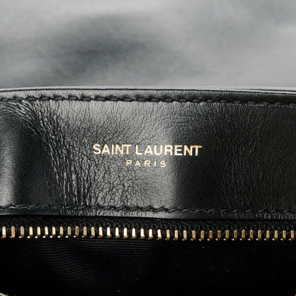 Saint Laurent Calfskin Y Quilted Monogram Toy Loulou Crossbody Bag Black 6 of 12