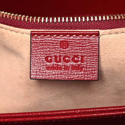 Gucci GG Supreme Monogram Azalea Calfskin Horsebit 1955 Shoulder Bag Beige Ebony New Cherry Red 6 of 10