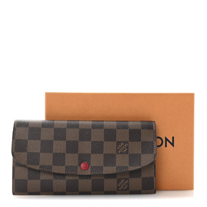 Louis Vuitton Damier Ebene Emilie Wallet Red 7 of 7